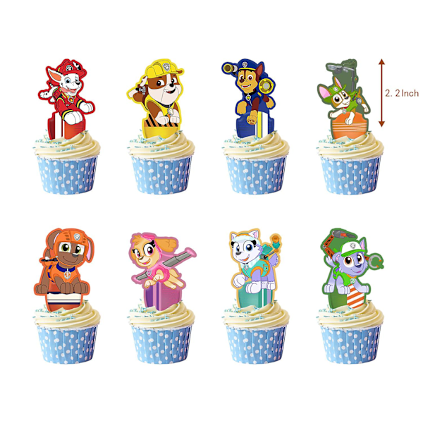 Paw Patrol Tema Födelsedagsfest Woofers Stå Upp Banner Tårtinsats Ballong Spiral Hängande Dekoration Set A