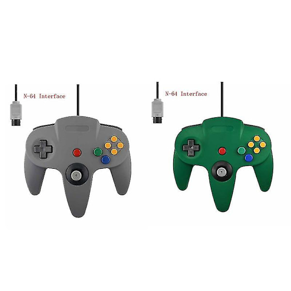 Paketti Klassisia Johdollisia N64 Ohjaimia Retropeli 64 Bitti Peliohjain Joystick Vaihto-ohjain 22 2pcs