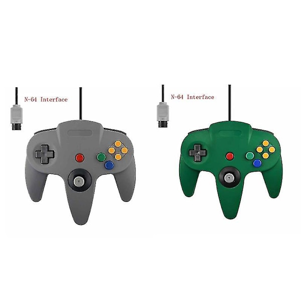 Pakke med Klassiske Trådløse N64 Kontrollere Retro Spill 64 Bit Spillkontroll Joystick Erstatningskontroll 22 2pcs