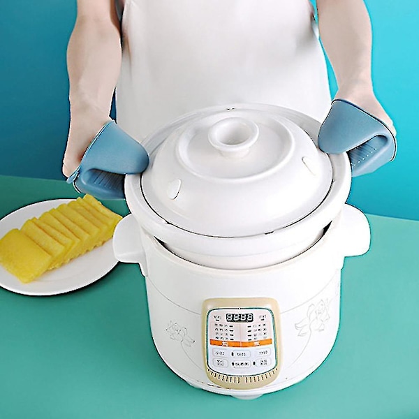 Pcs køkken tilbehør varm skål pande klemme gripper/rustfrit stål anti-hot pot pande retriever tang/2 silikone grydeunderlag til flytning af varm plade