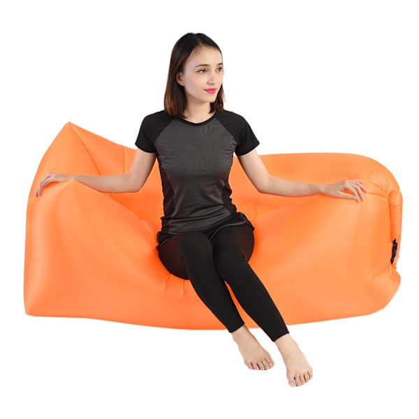 Oppblåsbar sovepose med bæresekk Lazy Lounger soveseng luftbærbar sofa for barn