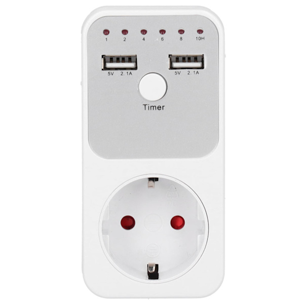 180~260V USB Smart Digital Nedtællingstimer Stik til Computer Telefonoplader