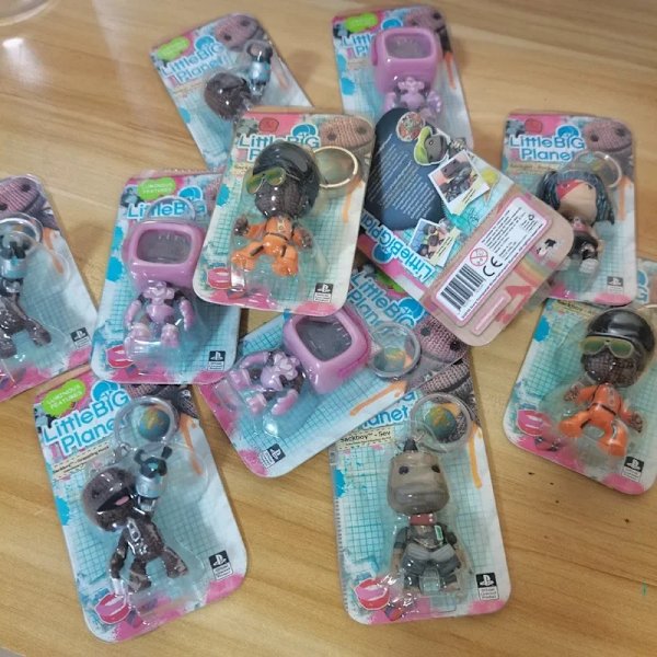 Söt LittleBigPlanet Sackboy Anime Game Figur Little Big Planet Robot Nyckelring Kawaii Actionfigur Modeller Leksaker