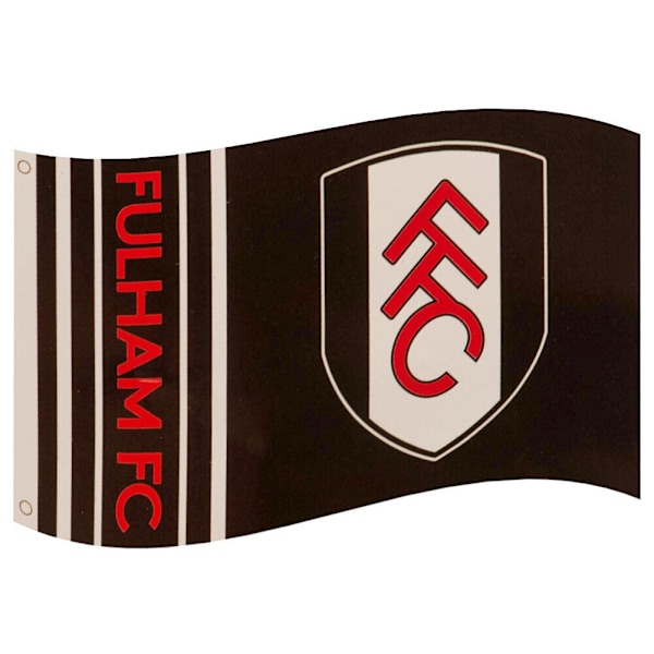 Fulham FC -lippu sanallisella vaakunalla, yksi koko, musta/valkoinen/punainen musta/valkoinen/punainen Black/White/Red One Size