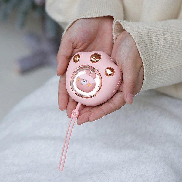 CDQ Sähköinen talvisten käsien lämmitin Kissan kynnen muotoinen käsien lämmitin virta Pinkki 2400mah