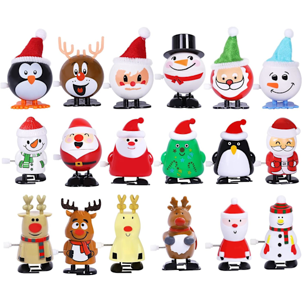 18pcs Christmas Stocking Stuffers Wind Up Toys Assortment for Christmas Party Favors Goody Bag Filler(Christmas)