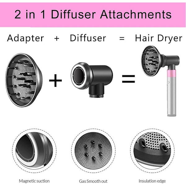 Dyson Anti-Fly Nozzle Universal Hårstyling för Airwrap Hs01/hs05 Tillbehör (Diffuser Adapter)