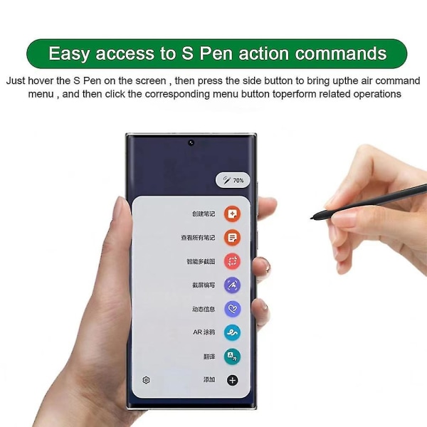 Til Samsung Galaxy S22 Ultra 5g Sm-908b Touch Screen Pen (Sort)