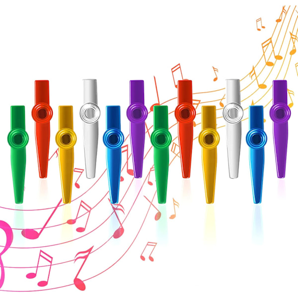 12 pcs Metal Kazoo Instruments Metal Kazoo Kazoo Diaphragm