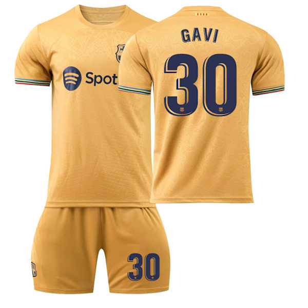 22-23 Barcelona jalkapallopaita Messi No. 10 No. 9 Lewandowski 8 Pedri 17 Aubameyang paita lasten puku No socks size 30 Children's size 28