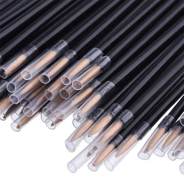 100-pack engångs eyeliner borste applikator kosmetisk ögonstift sminkverktyg