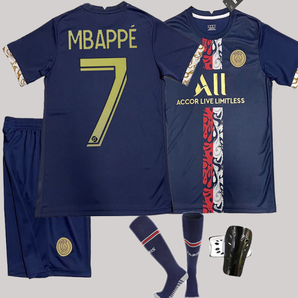 22-23 Paris special edition fotbollsträningsdräkt 30 Messi nr 7 Mbappe nr 10 Neymar fotbollströja set Paris Spec. Ed. #10 Kit w/ Socks 26#