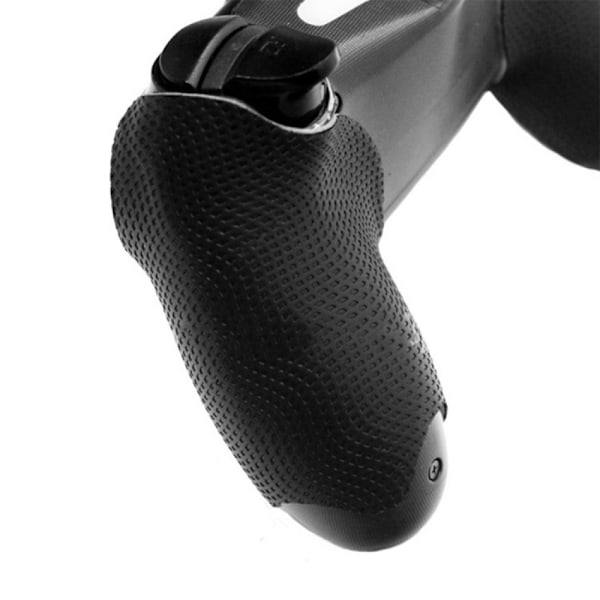 Extremerate Svart Anti Slip Fukt Absorberande Controller Grepp för Ps4 Controllers, Professionellt Texturerat Mjukt Gummigrepp