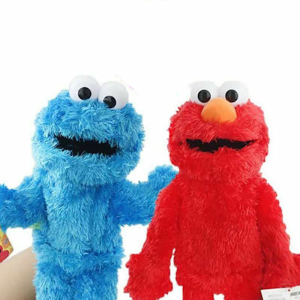 Mjukdjur Elmo Cookie Monster Barnens dag present 2pcs