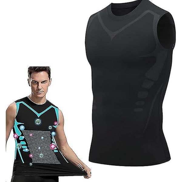 Ionic Shaping Vest Herrkroppsskulptör 2023 Ny Version Ionic Shaping Vest Herr Bekväm Andningsbar Is Silke Tyg