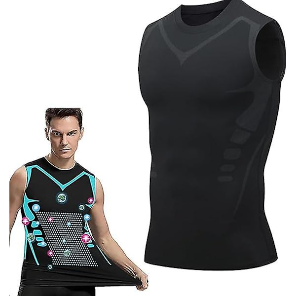 Ionic Shaping Vest Mænds Body Shaper 2023 Ny Version Ionic Shaping Vest Mænds Komfortable Åndbar Is Silke Stof