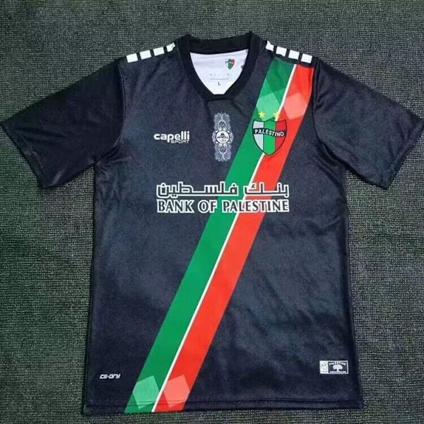 Palestina fotbollströja 2023/24 tröja hemmaplan bortaplan svart LL L 2122 away