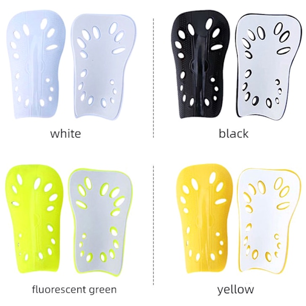1 par fodbold benskinner plastik fodbold benskinner sort Black Adult
