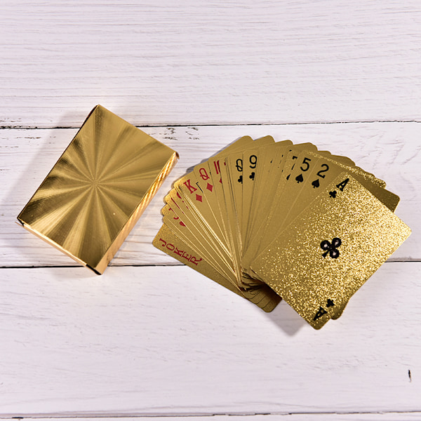 Vedenpitävät muoviset pelikortit Collection Gold Diamond Poker gold