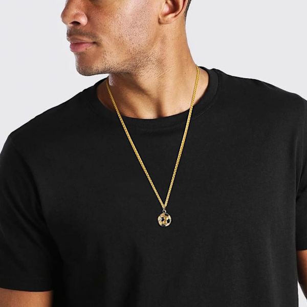 Fodboldhalskæde Casual Fodboldvedhæng SORT Black