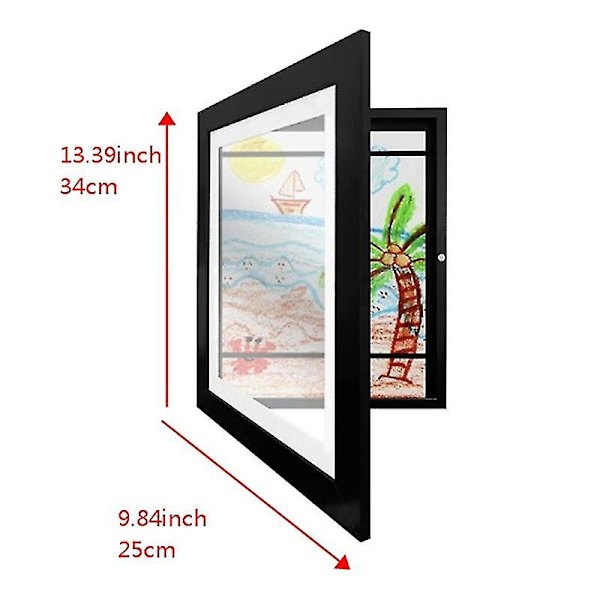 My Little Davinci Trebilde Ramme i Tre med 20 Ark - Perfekt for Barnekunst black