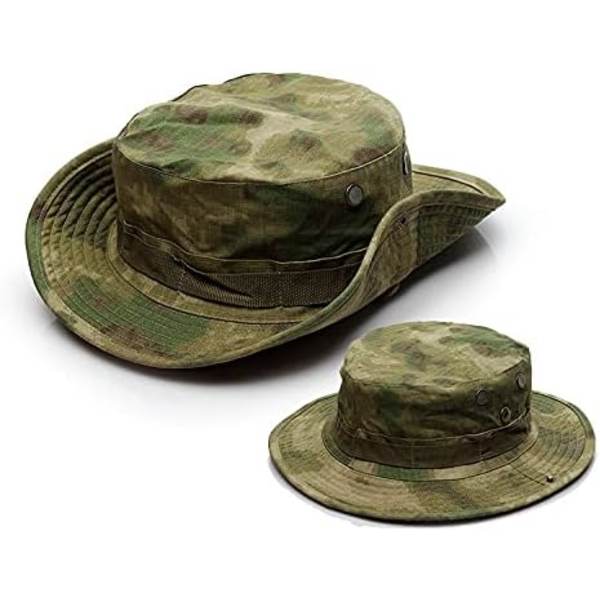 Boonie Tactical Fiskehatt Solskydd Visir Vision Kamouflage för Camping Vandring Fiske Män Unisex SATFG
