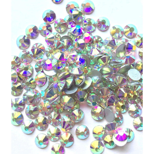 Glue Fix Crystal AB FlatBack Rhinestones (ss20 1440stk) Sunmostar