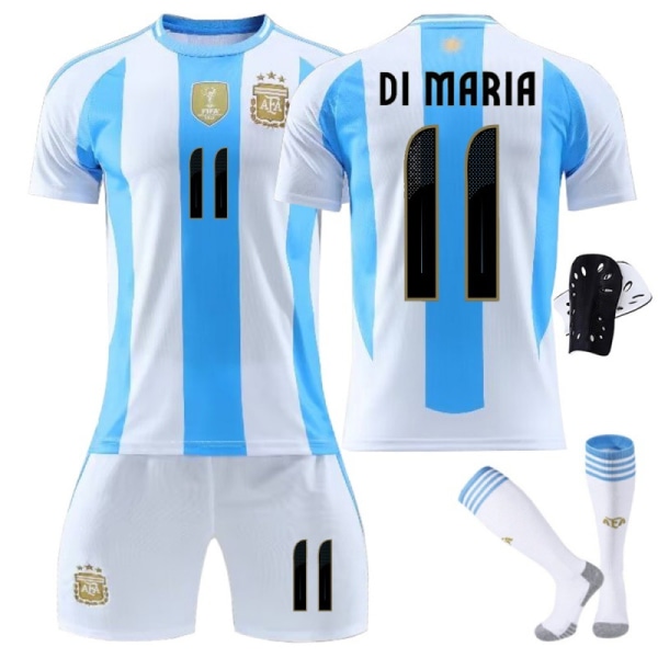 24-25 Argentina hemmatröja America's Cup fotbollströja nr 10 Messi 11 Di Maria 8 Enzo 21 tröjset No. 11+socks 26 is suitable for heights