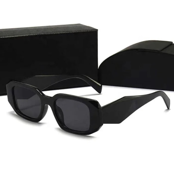 Top 2024 nye luksusmærke pra dame designer solbriller mode uv-beskyttelse briller til mænd kvinde glas med pakning Black with logo