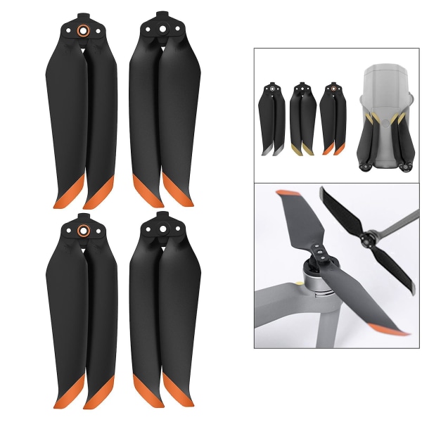 Lavt støj 7238f propeller til Dji Mavic Air 2s drone 2 par orange