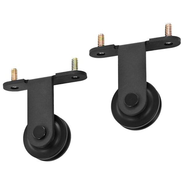 vidaXL Skydedørsbeslag SKIEN 183 cm stål sort Black Black