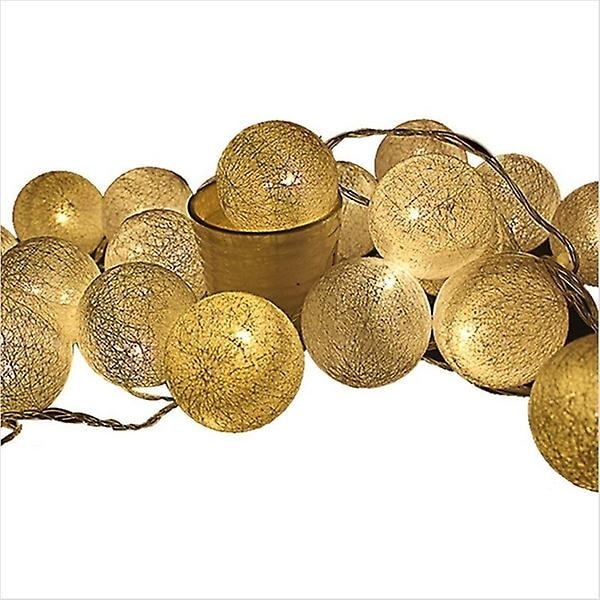 2,2m 20 palloa Vintage/Söpö pastell/Puhdas valkoinen söpö puuvillaköysi Fairy Lights Party Koti Piha Häät Romanttinen joulukoriste - Täydellinen 7