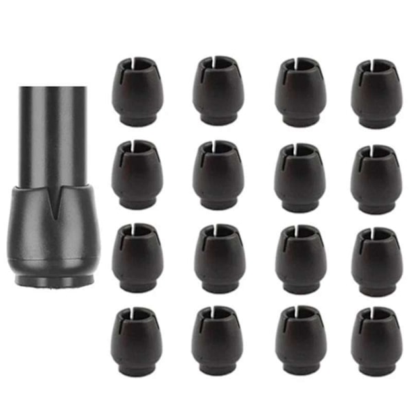 16-Pack Furniture Feet / Silicone Chair Feet - Floor Protector Black black black