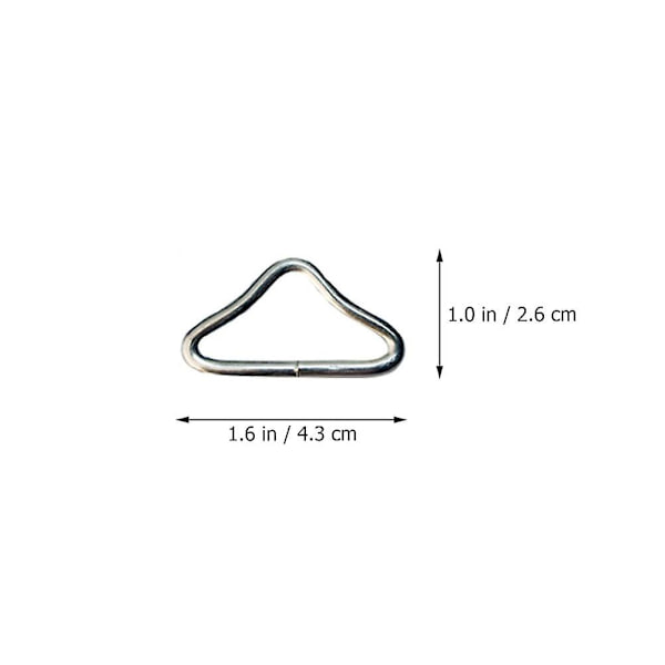 20 set med studsmattor triangelfästen Metall trianglar ringar V-formade trianglar ringar och band