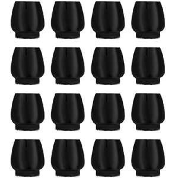 16-pack - Möbelfötter / Silikonfötter för stol - Golvskydd black