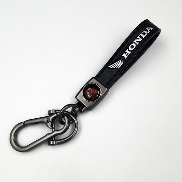 Læder Nøglering til Bil | Metal Finish | Robust Nøglering | Nøglering og Krogbeslag Gun Farve Hardware Gun Color Hardware Honda Eagle