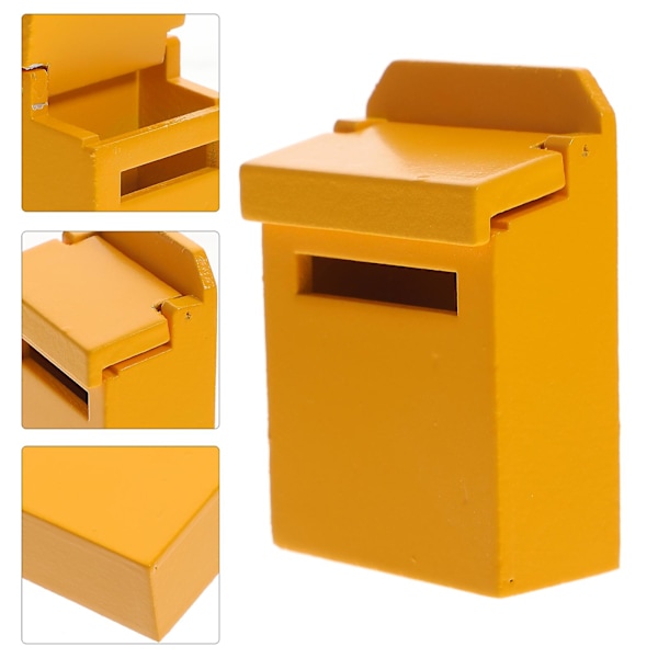 Vikbar brevlåda modell miniatyr brevlåda trä miniatyr möbler DIY hantverk leksak set för barn DIY
