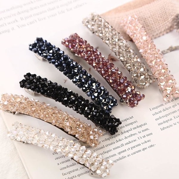 7 st Fashion Crystal Rhinestone Hårnål Halkskydd Stark Fixerad Hårnål Elegant Dam Hårnål Liten Hårnål Flicka Dam Blank Gåva