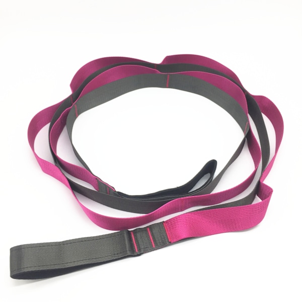 Yoga belt with 12 loops & non-elastic yoga band - stretching