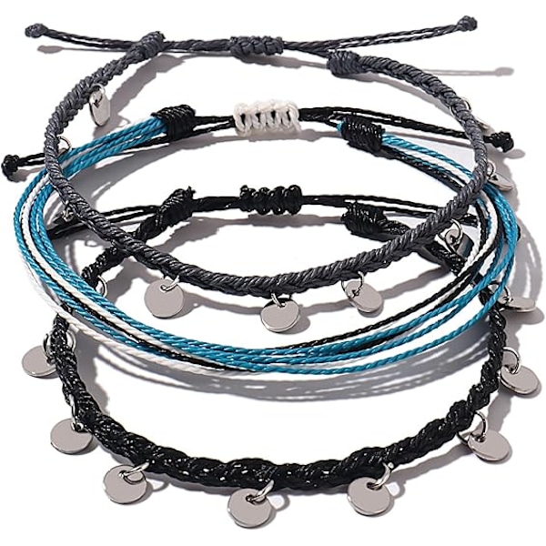 String Ankelkæde Vandtæt Reb Ankelkæder Flettet Strand Boho Mønt Ankelkæder Søde Venskab Ankelkæder til Kvinder Teenagere Piger