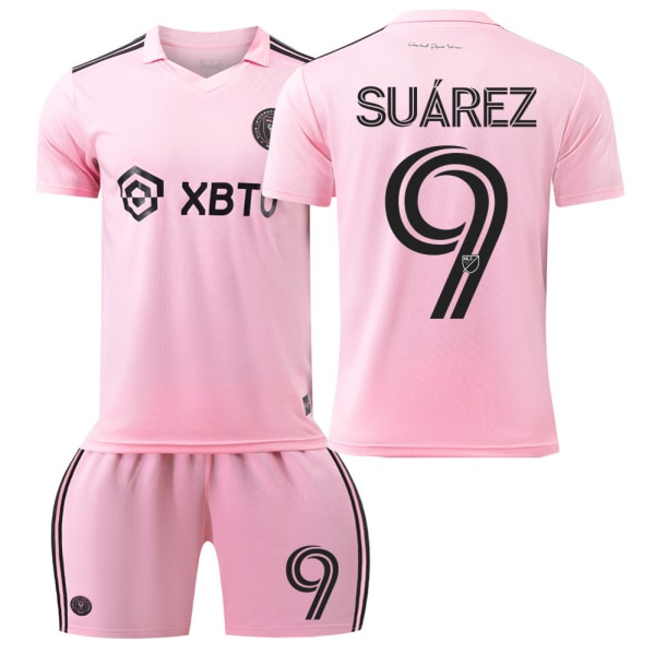 23-24 Miami Jersey No. 10 Messi Major League Soccer Jersey Koti Vieras Pink Puku Sukilla Pink unnumbered socks S