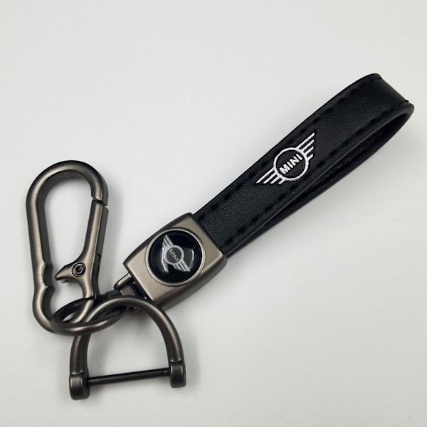 Bil Læder Cykel Nøglering Metal Finish | Heavy Duty Nøglering | Nøglering og krogbeslag Gun Color Hardware Gun Color Hardware