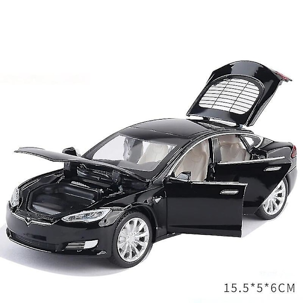 1:32 Tesla Model X Model 3 Model S Model Y Legeringsbilmodell Diecast Leksaksbil Ljud och Ljus Barnleksaker för Barn Presenter Pojkleksaker