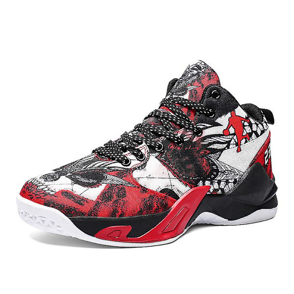 Herr Sneakers Andningsbara Löparskor Mode Sport Skor Tennisskor 8018 Red EU 37