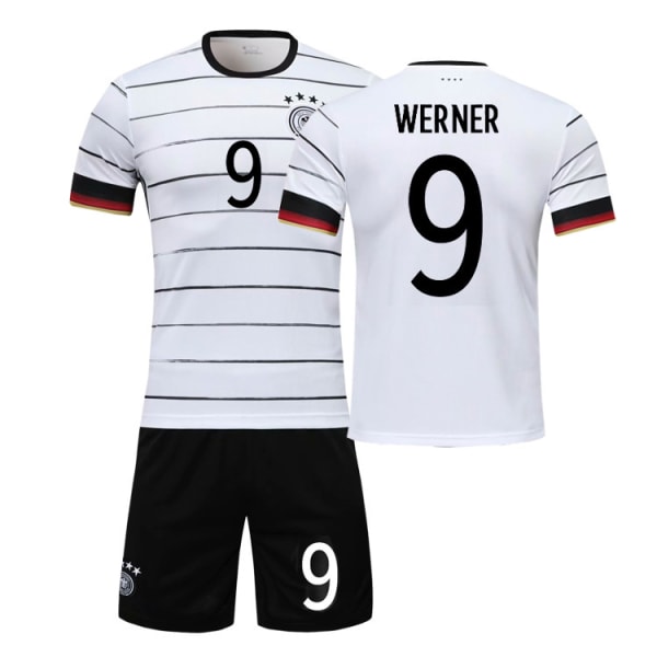 2021 Tysk landshold nr. 13 Muller fodboldtrøje sæt til mænd og kvinder, voksne og børn, konkurrenceuniform, træningspersonlig trøje 2021 German Socks No. 9 20