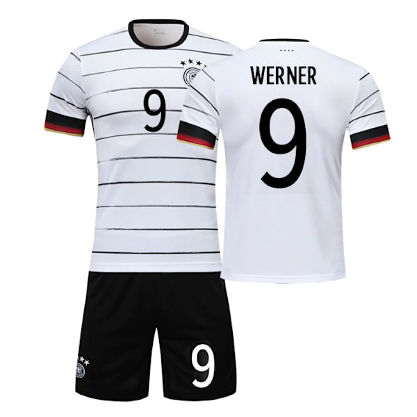 2021 Tysk landshold nr. 13 Muller fodboldtrøje sæt til mænd og kvinder, voksne og børn, konkurrenceuniform, træningspersonlig trøje 2021 Germany no number socks 16