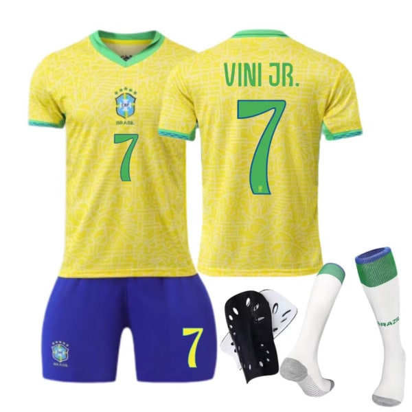 Brasilian kotipaita nro 10 Neymar nro 20 Vinicius lasten aikuisten puku jalkapallopaita Size 10 socks 28