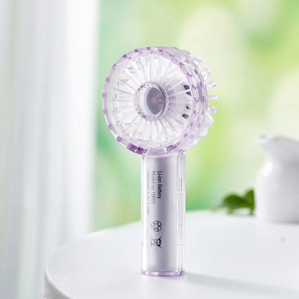 Bærbar mini USB-køleventilator Transparenttransparent USB