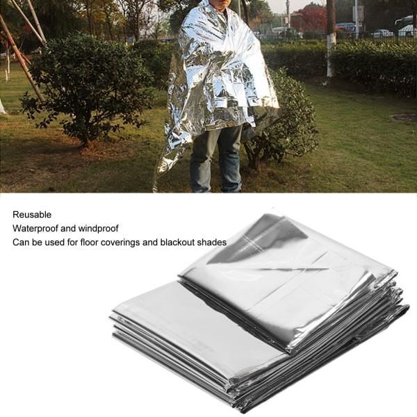 Pcs Emergency Blankets Vattentät Hopvikbar Bärbar Reflektorer Håll Torr Överlevnad Varm Filt För Camping Vandring