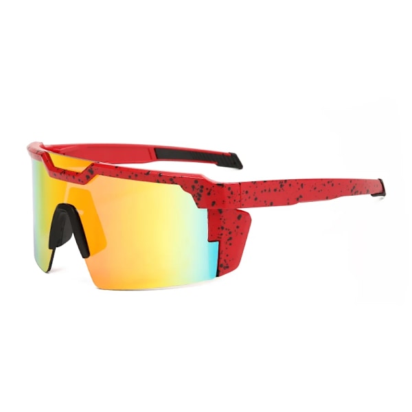 Twooo P16409 Aurinkolasit Ylisuuret Urheiluaurinkolasit Mukautettu Logo UV400 Aurinkolasit Miehille C10 Black / Grey Piont Oversized Sports sunglasses